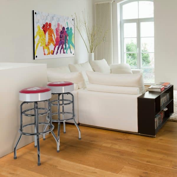 University of Wisconsin Chrome Bar Stool 6