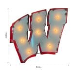 University of Wisconsin Logo Lighted Recycled Metal Sign 5 University of Wisconsin Logo Lighted Recycled Metal Sign