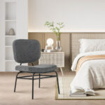 Sherpa Upholstered Accent Chair with Ergonomic Design and Stability