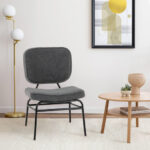 Sherpa Upholstered Accent Chair with Ergonomic Design and Stability