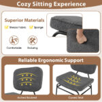 Sherpa Upholstered Accent Chair with Ergonomic Design and Stability