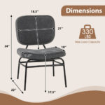 Sherpa Upholstered Accent Chair with Ergonomic Design and Stability