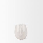 Urvi Short Off White Speckled Asymmetrical Ceramic Vase