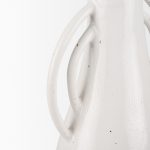 Urvi Tall Off White Speckled Asymmetrical Ceramic Vase