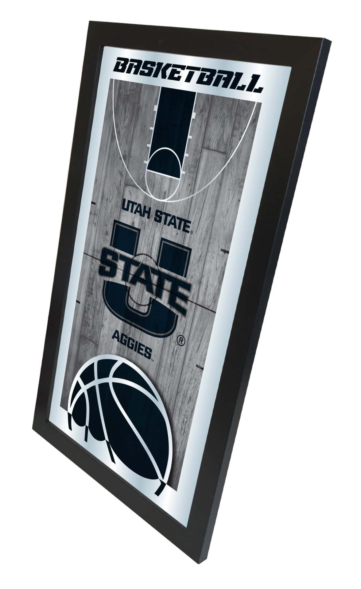 Utah State University 15x26 Basketball Wall Mirror 2 Utah State University 15x26 Basketball Wall Mirror - Image 2