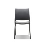VATA Grey Polypropylene Indoor Outdoor Stackable Dining Chairs 6 VATA Grey Polypropylene Indoor Outdoor Stackable Dining Chairs