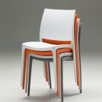 VATA Grey Polypropylene Indoor Outdoor Stackable Dining Chairs 9 VATA Grey Polypropylene Indoor Outdoor Stackable Dining Chairs