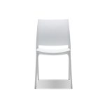 VATA White Polypropylene Indoor Outdoor Stackable Dining Chairs