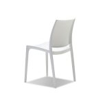 VATA White Polypropylene Indoor Outdoor Stackable Dining Chairs