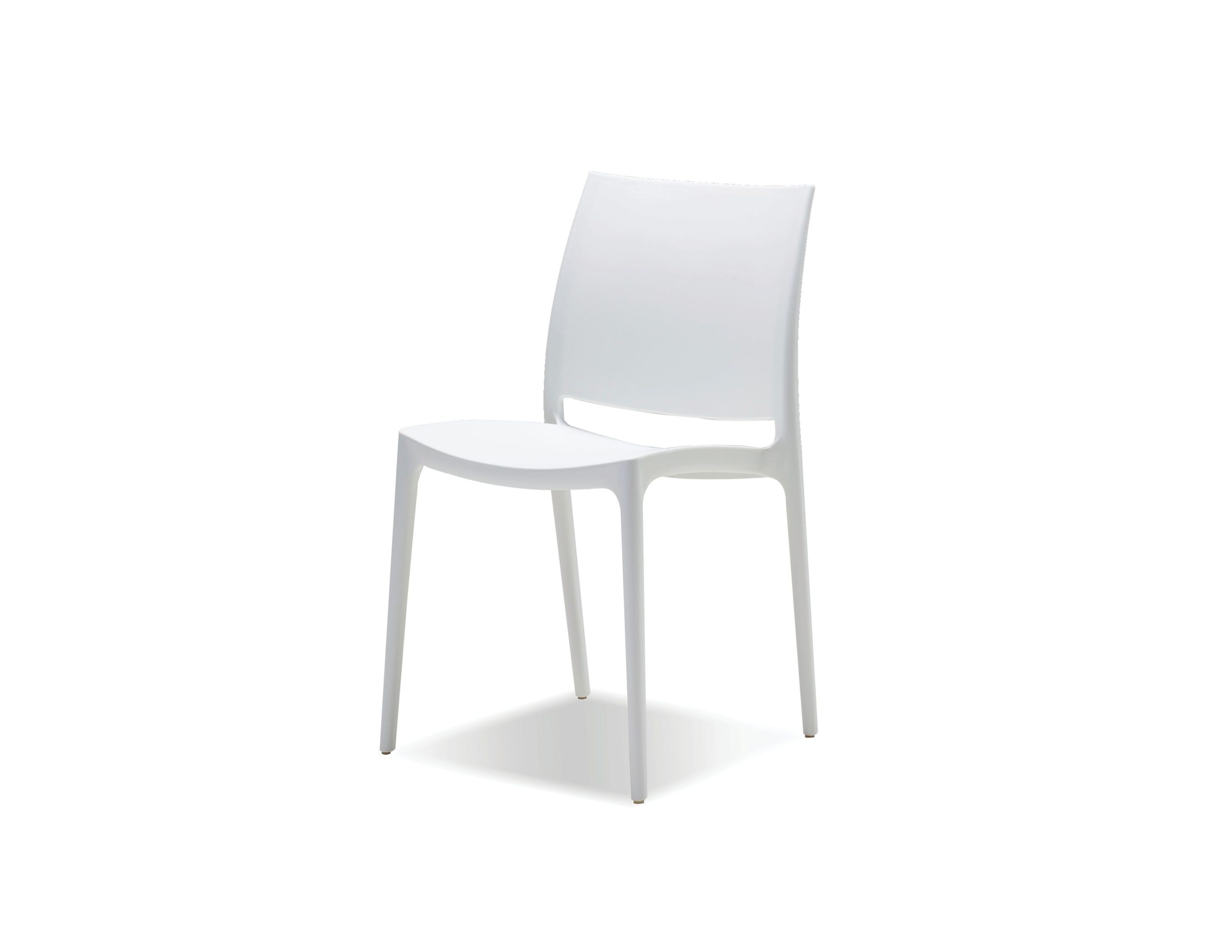 VATA White Polypropylene Indoor Outdoor Stackable Dining Chairs 1 VATA White Polypropylene Indoor Outdoor Stackable Dining Chairs