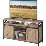 Modern Farmhouse TV Stand with Sliding Barn Doors 6 Modern Farmhouse TV Stand with Sliding Barn Doors