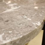 VELODROME Coffee Table Grey Calacatta Viola Marble Black Frame