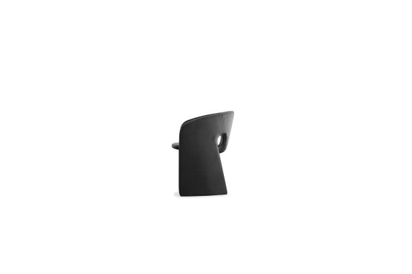 VERA Crow Black Polyester Dining Chair Steel Frame 1 2