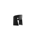VERA Crow Black Polyester Dining Chair, Steel Frame