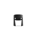 VERA Crow Black Polyester Dining Chair, Steel Frame