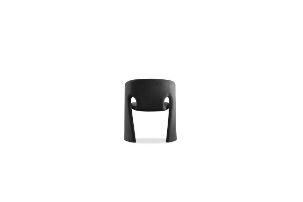 VERA Crow Black Polyester Dining Chair Steel Frame 3 2