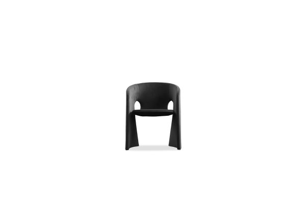 VERA Crow Black Polyester Dining Chair Steel Frame 4 2