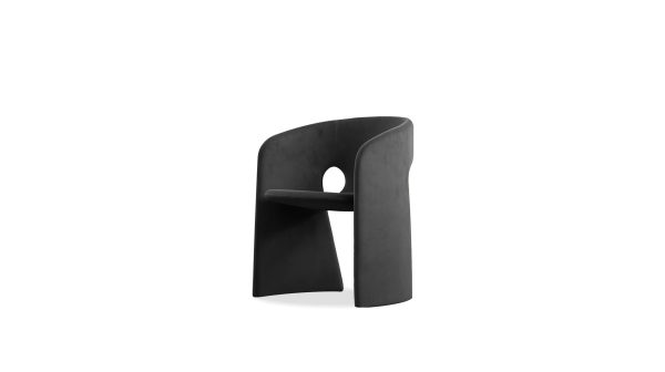 VERA Crow Black Polyester Dining Chair Steel Frame 7