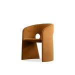 VERA Fennelseed Polyester Steel Frame Dining Chair