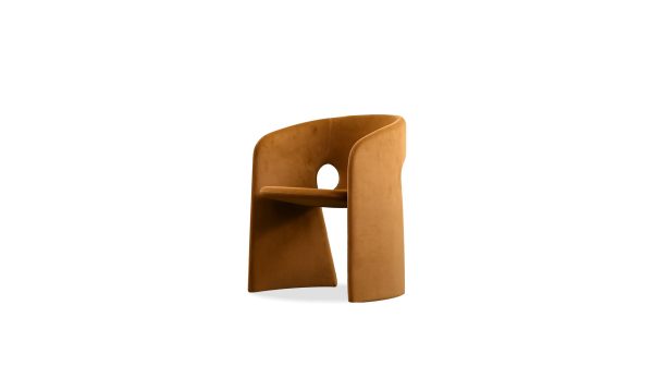VERA Fennelseed Polyester Steel Frame Dining Chair 7