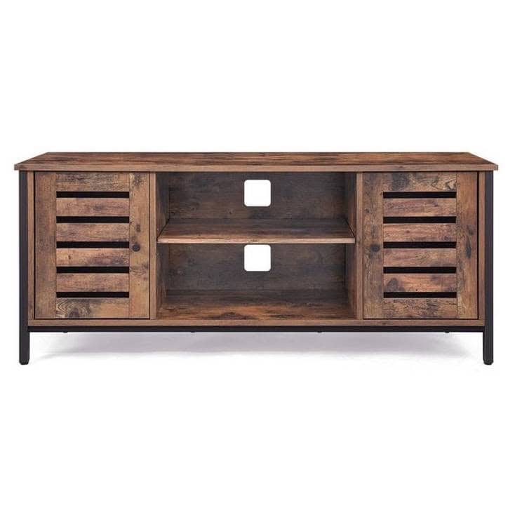 Rustic Mid-Century TV Stand with Storage for 50-Inch TVs 2 Rustic Mid-Century TV Stand with Storage for 50-Inch TVs - Image 2