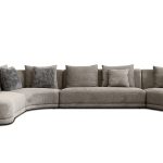 VOLTAIRE Brindle Brown Fabric RSF Chaise Sectional