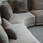 VOLTAIRE Brindle Brown Fabric RSF Chaise Sectional