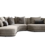 VOLTAIRE Brindle Brown Fabric RSF Chaise Sectional