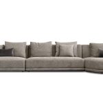 VOLTAIRE Brindle Brown Fabric RSF Chaise Sectional
