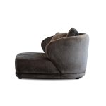 VOLTAIRE Mocha Bean Chenille Lounge Chair