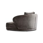 VOLTAIRE Mocha Bean Chenille Lounge Chair