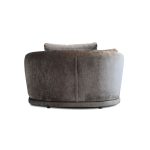 VOLTAIRE Mocha Bean Chenille Lounge Chair
