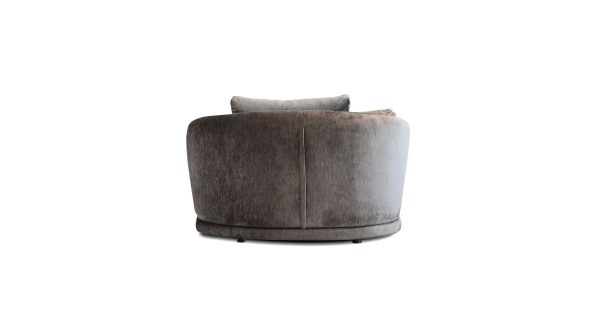 VOLTAIRE Mocha Bean Chenille Lounge Chair 4