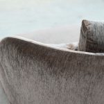 VOLTAIRE Mocha Bean Chenille Lounge Chair