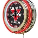 Valdosta State University 15-Inch Neon Logo Clock in Chrome 7 Valdosta State University 15-Inch Neon Logo Clock in Chrome