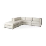 Valence 38.6L x 26.0W x 17.7H Beige 2/3 Ottoman Sectional Piece