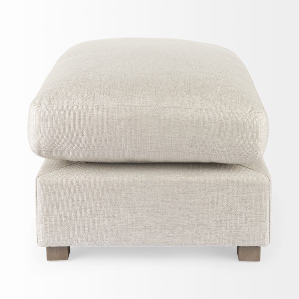Valence 38.6L x 26.0W x 17.7H Beige 23 Ottoman Sectional Piece 3