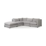 Valence 38.6L x 26.0W x 17.7H Medium Gray 2/3 Ottoman Sectional Piece