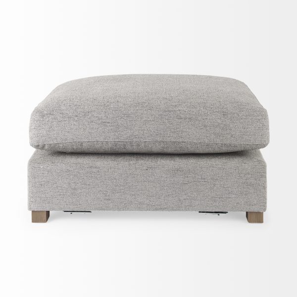 Valence 38.6L x 26.0W x 17.7H Medium Gray 23 Ottoman Sectional Piece 2