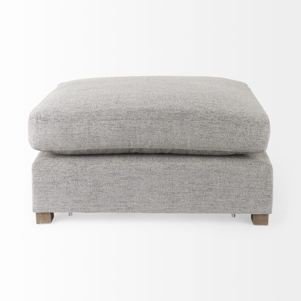 Valence 38.6L x 26.0W x 17.7H Medium Gray 23 Ottoman Sectional Piece 4