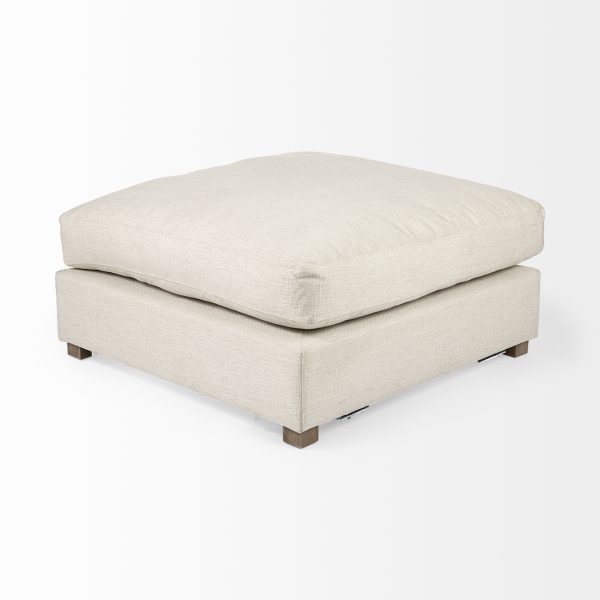 Valence 38.6L x 38.6W x 17.7H Beige Full Size Ottoman Sectional Piece 5