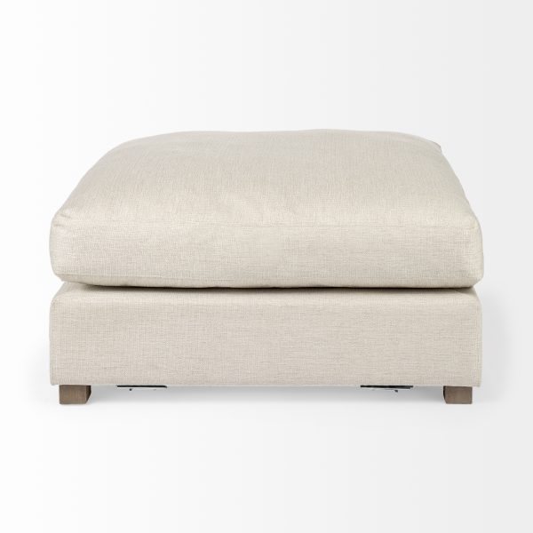 Valence 38.6L x 38.6W x 17.7H Beige Full Size Ottoman Sectional Piece 6