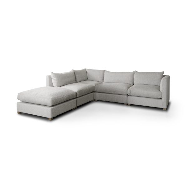 Valence Light Gray Throw Pillow Sectional Piece 11