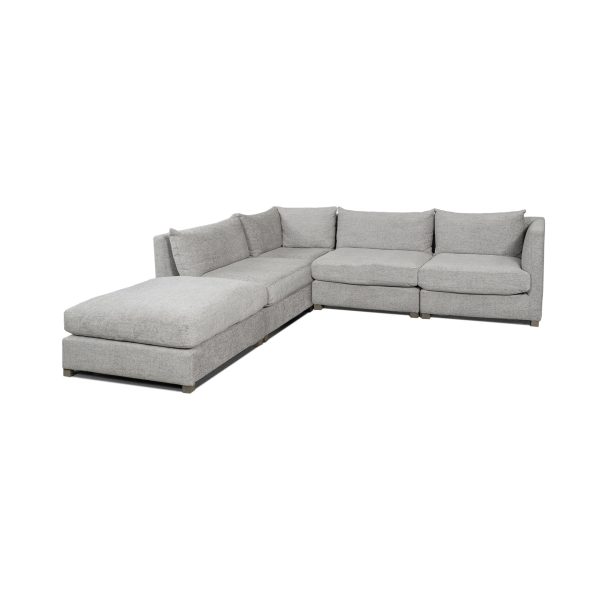 Valence Medium Gray Throw Pillow Sectional Piece 8