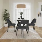 Valencia Mid-Century Modern Black Steel Charcoal Fabric Chair 13 Valencia Mid-Century Modern Black Steel Charcoal Fabric Chair