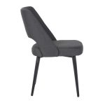 Valencia Mid-Century Modern Black Steel Charcoal Fabric Chair 15 Valencia Mid-Century Modern Black Steel Charcoal Fabric Chair