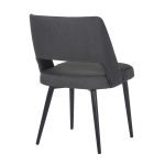 Valencia Mid-Century Modern Black Steel Charcoal Fabric Chair 16 Valencia Mid-Century Modern Black Steel Charcoal Fabric Chair