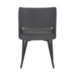 Valencia Mid-Century Modern Black Steel Charcoal Fabric Chair 17 Valencia Mid-Century Modern Black Steel Charcoal Fabric Chair