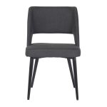Valencia Mid-Century Modern Black Steel Charcoal Fabric Chair 18 Valencia Mid-Century Modern Black Steel Charcoal Fabric Chair