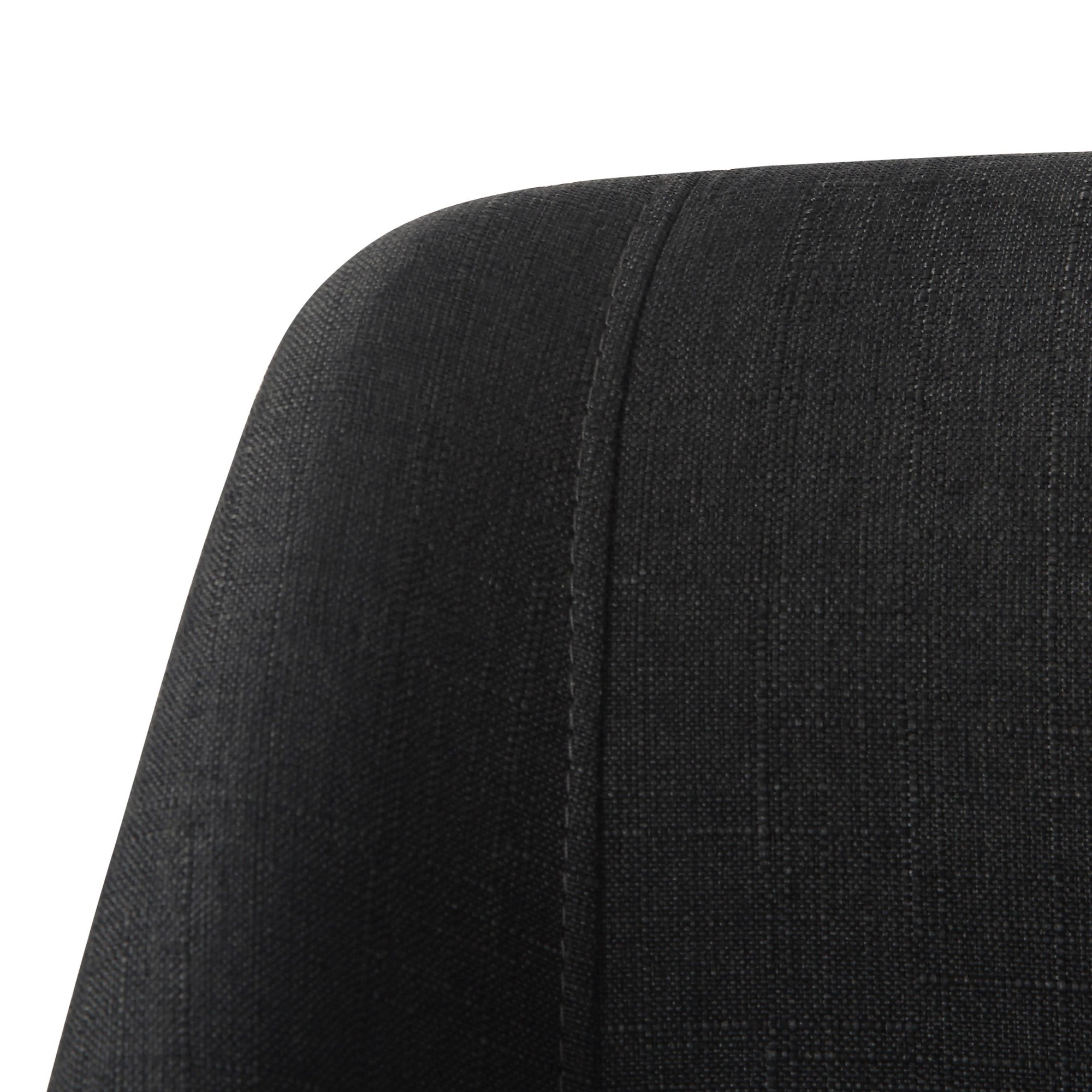 Valencia Mid-Century Modern Black Steel Charcoal Fabric Chair 8 Valencia Mid-Century Modern Black Steel Charcoal Fabric Chair - Image 8